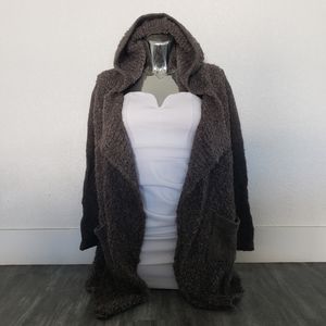 Dark Brown Berretti Chunky Cardigan Long Sleeve